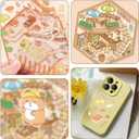 2 x 3D Vinyl Scenes Sticker for Adults, 3Set Self-Adhesive Transparent Miniature Kawaii Stickers, Scrapbook Supplies for DIY Card, Water Bottle, Envelope Decoration. 17-18-19