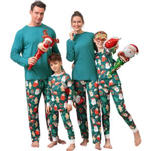 Family Pajamas Christmas Matching Sets Xmas Family Pjs Set Couple Holiday Jammies Women/Men Festival Sleepwear Adult (Large, Santa Claus) Men