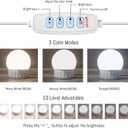 LED Makeup Mirror Light Hollywood Style Vanity Lights USB Fill Light Adjustable Color and Brightness Suitable for Full-Length Mirror, Dressing Room, Dressing Table Set (No Mirror Include) (12 Bulbs)