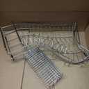 Kraus Workstation Kitchen Sink Dish Drying Rack Drainer and Utensil Holder, 17" L x 9" W, Stainless Steel, KDR-3