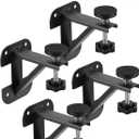 Undermount Kitchen Sink Brackets for Narrow Cabinet, Sink Support Repair Kit with Black Coating, Spacing Saving Brackets, 4 PCS