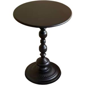 Classic Design Wrought Iron Small Side End Coffee Table - Black, Vintage for Living Room, Bedroom, BathroomBalcony, Patio, Garden, Swimming Pool Multi-Purpose