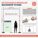 Heavy-Duty Tubular Background Stand Set, 12x10 Feet