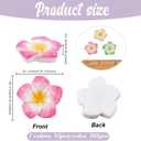 UNICRAFTALE 105Pcs 7 Colors Plumeria Flower Cabochons Resin Floral Flatback Bead Chrams 3D Mini Hawaii Flower Cabochon for Crafts Scrapbooking Embellishments Cellphone Case Making