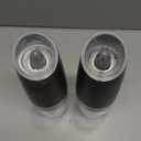 CIRCLE JOY Gravity Electric Salt and Pepper Grinder Set Automatic Salt and Pepper Grinder Set with LED Light, Battery Operated, Adjustable Coarseness, Large Capacity, for Home Kitchen BBQ, Black