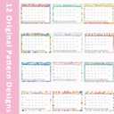 Ospelelf Desk Calendar 2026-2027, Magnetic Fridge Wall Calendar, 18 Month Monthly Large Calendar Planner with Plastic Cover 17" X 12", January 2026 - June 2027 Geometry