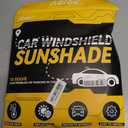 Car Windshield Sunshade | Blocks 99% Heat & Keeps Interior Cool | Universal Fits Cars, SUVs, Trucks | Automotive Sun Screen, Visor & Car Accessories for Summer | Medium (64x32 Inches)