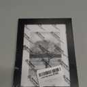 Egofine 5x7 Picture Frame Made of Solid Wood, Display Pictures 3.5x5/4x6 with Mat or 5x7 Without Mat Covered by Plexiglass for Table Top Display and Wall Mounting Photo Frame, Black