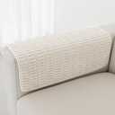 Foxdecor Couch Arm Covers Sofa Arm Cover, Arm Chair Covers Set of 2, Non-Slip Chair Arm Covers, Arm Rest Cover for Sofa, Armchair Slipcovers Couch Protector (Cream White 20x20 inch)