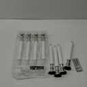 DRomance 9" Flameless Window Taper Candles Battery Operated with 8-Key Remote and Timer, 8 Pack White Christmas Holdiay Window Candles with Silver Holders, Suction Cups and AA Batteries Included