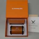 Knife Sharpener Tool, Rolling Knife Sharpener Kit, Knife Sharpening with Diamonds and Ceramic for Steel of Any Hardness, Kitchen knife Sharpener with 15 & 20 Degree Magnetic Angle(Brown)