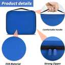 Speed Cube Storage Case Compatible with Rubik's Cube for GAN Magic Puzzle Cubes, Carrying Bag Holder with Mesh Pocke for Brain Teaser Fidget Toy/Cube Stand/Tutorial (Box Only) - Blue