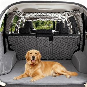 STARROAD-TIM Dog Car Barrier Vehicle Pet Barrier Backseat Mesh Dog Car Divider Net with Adjusting Rope and Hook Suitable for SUV Pickup and Small Car (47in x 27in)