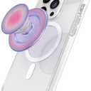 PopSockets Phone Grip for MagSafe with Kickstand, Magnetic Stand, Swappable Top, Secure Hold for iPhone MagSafe Cases, Phone & Tablet Grip, Cute PopSockets, Pink, Purple - Aura