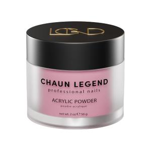 Chaun Legend Acrylic Powder, 2oz Long Lasting Salon Quality, Bubble Free, Self Leveling Professional Manicures, Fake Nails, Carving & Extensions, Risque