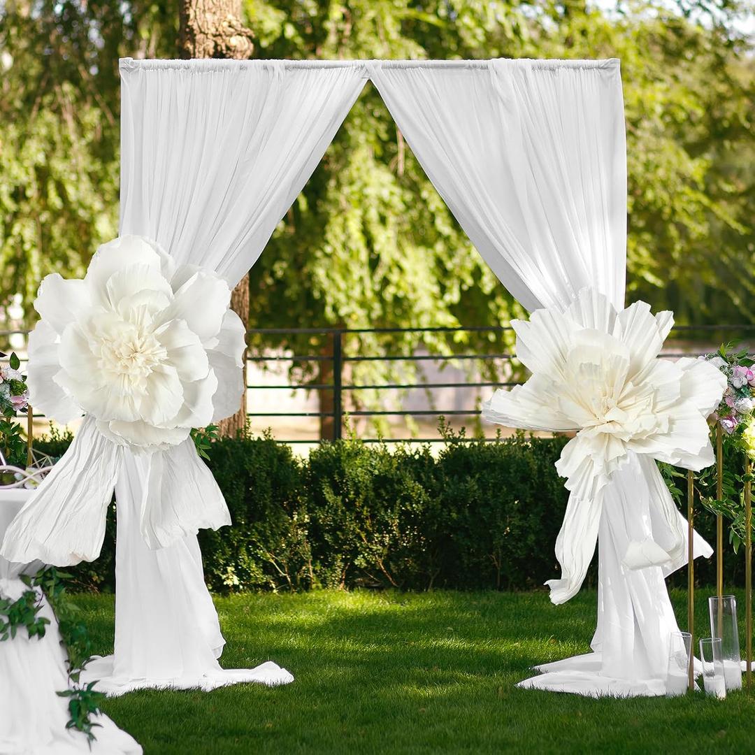 Frienda 2 Pcs Wedding Arch Flowers Giant Crepe Paper Flowers for Backdrop Decoration Large Paper Floral Decoration for Arch Arrangement Wedding Decor Ceremony Bridal Shower Baby Shower Outdoor Decor