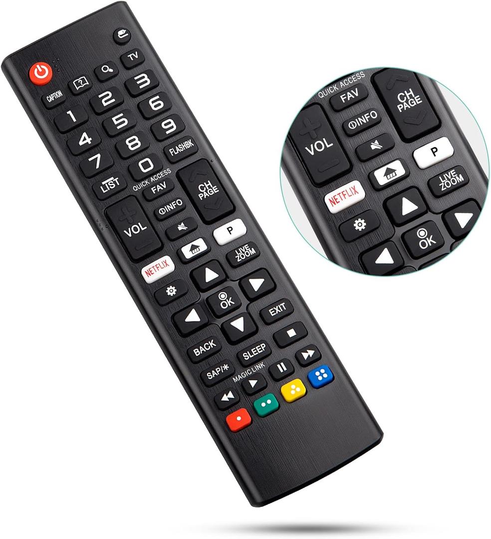 Remote Control for LG-Smart-TV-Remote All LG LCD LED HDTV 3D Smart TV Models (Black)