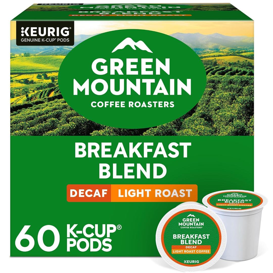 Green Mountain Coffee Roasters Breakfast Blend Decaf, 60ct, EXP: 5/10/28