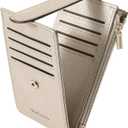 Chelmon Women's Wallet Slim RFID Blocking Bifold Multi Card Case Wallet with Zipper Pocket (Silver Gold)