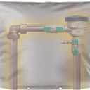 Upgraded Backflow Preventer - Aluminum Foil (5F) - 30" W x 24" H Industrial 600D Winter Sprinkler Valve Cover for Outside, Anti-UV Winter-Freeze Water Well Pump Cover, Gray