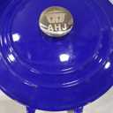 AHJ Cast Iron Dutch Oven Set - 4 Piece Nesting Enameled Cookware with Lid