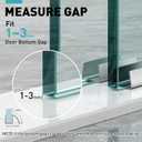 Sliding Shower Door Bottom Seal, 2 PCS 3/8" x 36" Polycarbonate Sliding Door Sweep for 3/8Inch Glass, Frameless Glass Shower Door Seal Strip Stop Leaks and Create a Water Barrier
