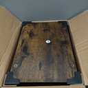 Furnulem Entryway Table Industrial 31.5" Sofa Console Table with Metal Mesh Shelf,Storage Fabric Drawer 4-Tier Shoe Rack Side Furniture for Front Door,Foyer Wooden Top, Sturdy Steel Frame,Rustic Brown