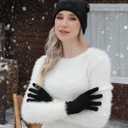 Glooarm 8 Pack Winter Hat and Gloves Set for Men Women Warm Beanies Knit Gloves Unisex Warm Sets (One Size, Black, Navy Blue, Burgundy, Black and White)