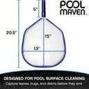 Aluminum Swimming Pool Leaf Skimmer with Fine-Mesh Net for Inground and Above Ground Pools