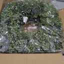 26'' Large Boxwood Wreath for Front Door Window Porch Artificial Boxwoods Greenery Leaves Outdoor Indoor Wreath for Home Door Farmhouse Wall Decor Spring Summer All Seasons Green