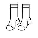 Kid's Cute Socks Neutral Thin Cotton Knit Crew Socks, Size XS