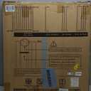 InnoTruth 29.540.75" Baby Gate for Stairs, 30" Tall Dog Gates for Doorways & Hallways, Safety Gate for Kids & Pets, Pressure-Mounted Walk-Through with Dual Lock & 2-Way Swing, White