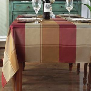 SASTYBALE Rectangle Tablecloth Checkered Style Polyester Table Cloth Spillproof Heavy Weight Table Cover for Kitchen Dinning Tabletop (Rectangle/Oblong, 52" x 70" (4-6 Seats), Red)