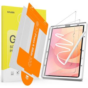 SPARIN 2 Pack Paper Glass Screen Protector for Samsung Galaxy Tab S11 Ultra/S10 Ultra/S9 Ultra/S8 Ultra 14.6 Inch with Easy Installation Tray, Matte Tempered Glass Film for Drawing/Writing, Anti-Glare & S Pen Support