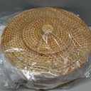 Rattan Tortilla Warmer, 10 Inches Handcrafted Tortilla Holder Basket with Removable Lid, Taco Shell Storage Container with Towel Cloth for Pancake Bread Mexican Party Taco Tuesday