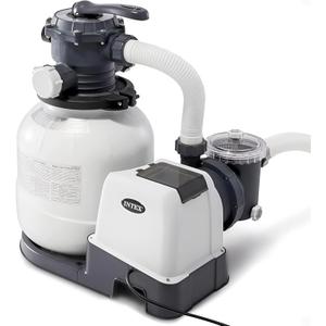 Intex SX2100 Krystal Clear Sand Filter Pump for Above Ground Pools: 2100 GPH Pump Flow Rate  Improved Circulation and Filtration  Easy Installation  Improved Water Clarity  Easy-to-Clean (2,100 Gallons Per Hour)