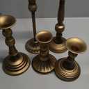 Gold Candlestick Candle Holders: Tall Taper Candles Stick Holder Bulk Wedding Decor Set of 6 Brass Dinning Table Centerpiece Vintage Metal Candle Stand