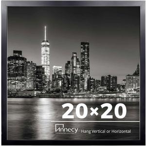 Annecy 20x20 Picture Frame Black1 Pack, 20 x 20 Picture Frame for Wall Decoration, Classic Black Minimalist Style Suitable for Decorating Houses, Offices, Hotels
