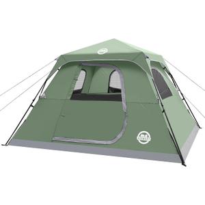 ADSMART Instant Tents for Camping 6 Person Tent Waterproof for Outdoor | Easy set up for hiking with rainfly carry bag for family camping tent, 10 ft x 9ft x 66 inch