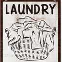 Funny Laundry Room Decor, Funny Laundry Signs, Decorative Plaque for Wall, Housewarming Gifts, Rustic Door Hanger, Farmhouse Wood Sign, Home Decor, Rustic Hanging Sign 7.9x10.2 Inches