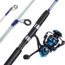 Sougayilang Catfish Fishing Rod and Reel Combo, 2-Piece Spinning Combo, Durable Graphite & Glass Blanks Fishing Pole for Crappie (Blue-Fast-MH)
