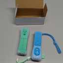 Yosikr Remote Controller for Wii/Wii U, with Silicone Case and Wrist Strap (2 Pack, Green and Blue)