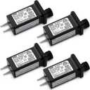 4 Pcs LED Transformer Replacement Class 2 Power Supply for Christmas String Light Inflatable Decorations LED Controller IP44 Waterproof Low Voltage Transformer US Power Adapter for Home (30V9W 0.3A)