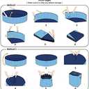 48"*12"Foldable Pet Dog Pool,Portable Kiddie Pool,Collapsible PVC Bathing Tub Swimming Pool,Indoor Outdoor Leakproof Cat Dog Pet SPA for Large Medium Small Dogs Cats and Kids (Blue)