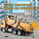 Dump Truck for Boys Age 4-7, 12" Big Plastic Toy Dump Truck with Sounds and Lights, Construction Vehicle Toy with Movable Parts for Kids