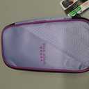 Five Star Pencil Pouch, Pen Case, High-Capacity Zipper Pouch, Storage Organizer for School Supplies Earbuds Chargers Cables Makeup, Lilac/Berry (500211F-ECM)