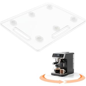 Appliance Sliders for Kitchen Appliances, 360 Rolling Sliding Tray for Coffee Maker, Acrylic Appliance Slider with Wheels for Heavy Kitchen Appliances like Blender, Clear (16"13")