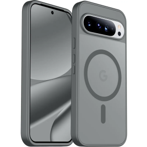 SPIDERCASE Magnetic for Google Pixel 10/Pixel 10 Pro Case, Military Grade Drop Protection Slim Translucent Matte Shockproof Anti-Fingerprint Phone Case for Pixel 10/10 Pro, Gray