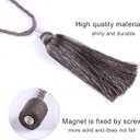 BEL AVENIR Magnetic Curtain Tiebacks Tassel Ties Backs Holdbacks Rope Convenient Drapes Handmade Home Office Decorative (Charcoal)