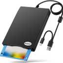 Floppy Disk Reader, 3.5 inch External USB Floppy Disk Drive Not Compatible with Mac, Compatible with Windows 11/10/10 Pro/8/7/2000/XP, Black
